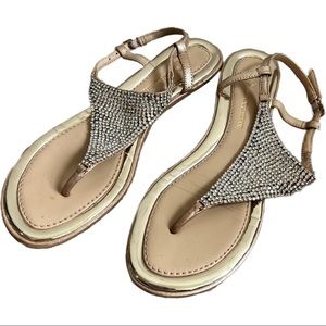 Antonio Melani Gem Embellished Thing Sandal